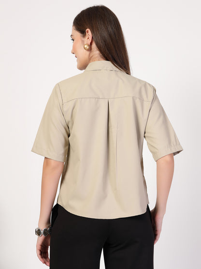 Style Quotient Women Beige Formal shirt