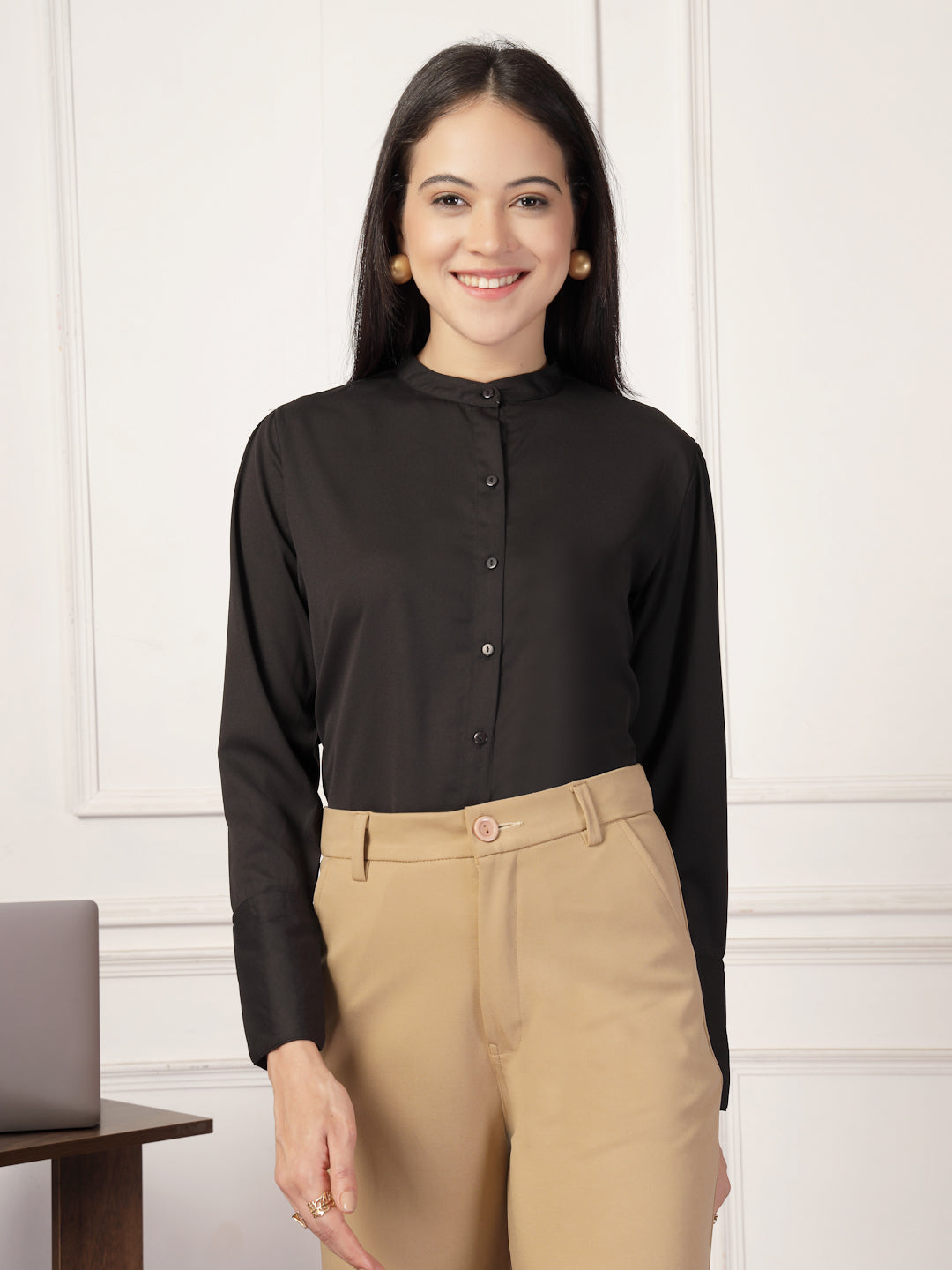 Style Quotient Women Black formal shirt