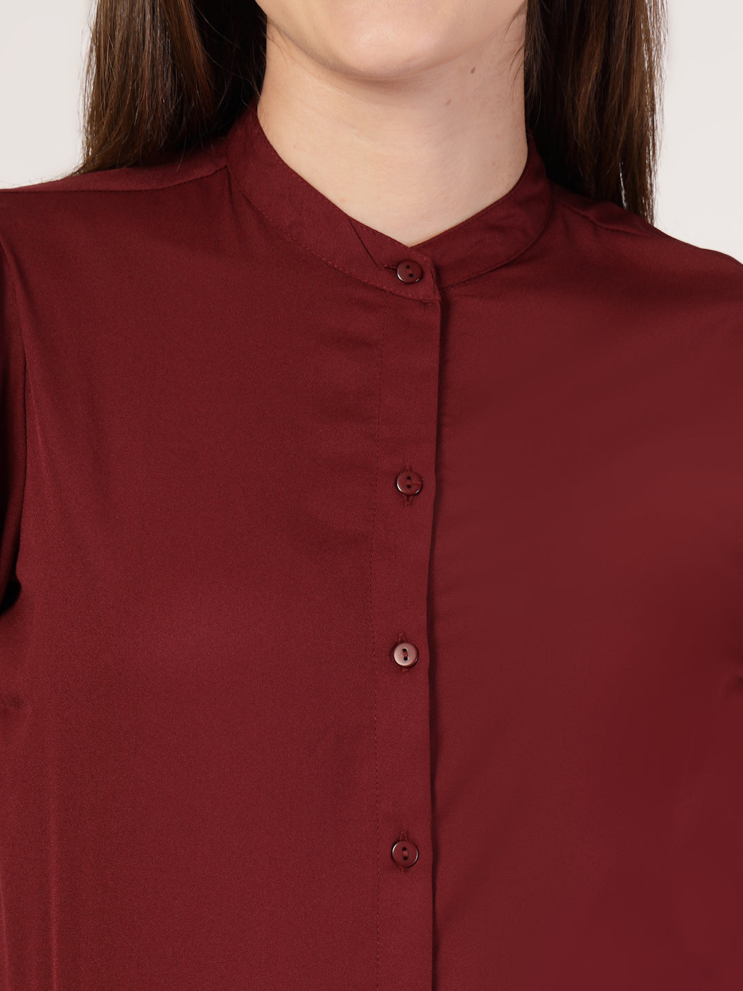 Style Quotient Women Maroon formal shirt