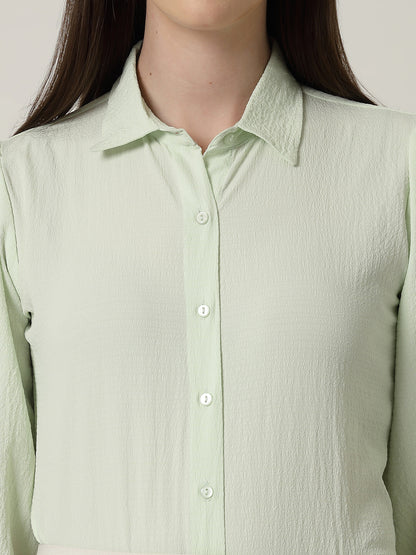 Style Quotient Women Green Formal Shirt