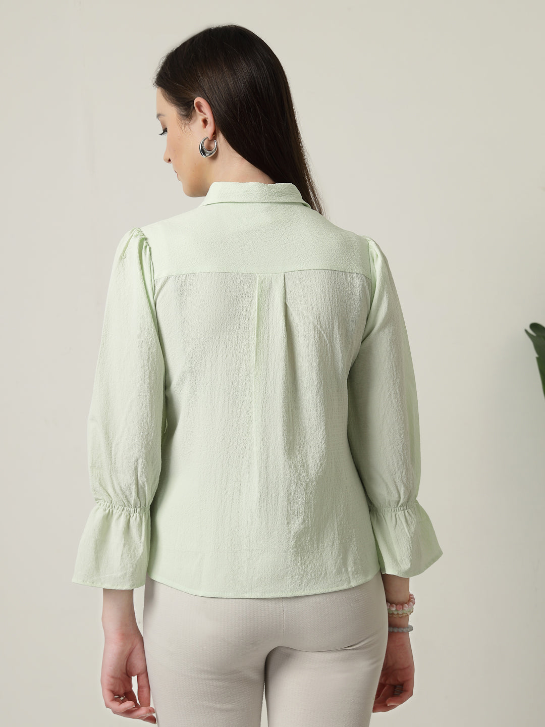 Style Quotient Women Green Formal Shirt