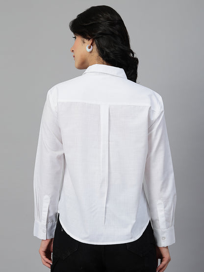 Style Quotient Women White Oversize shirt