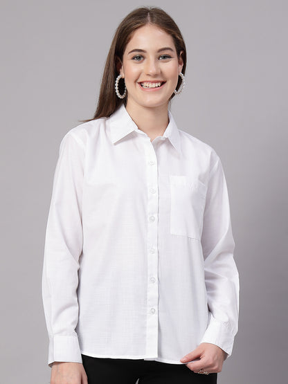 Style Quotient Women White Oversize shirt