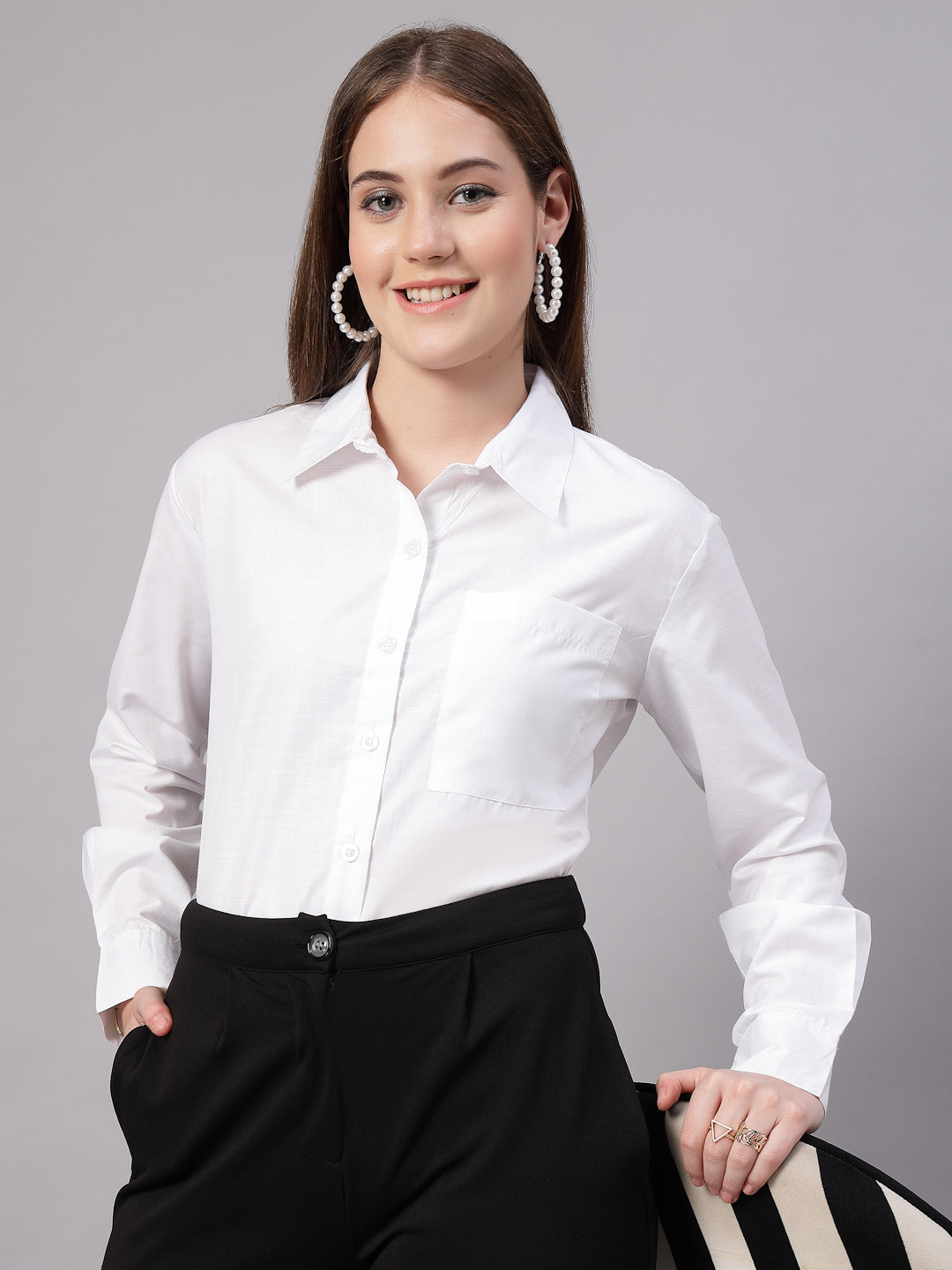 Style Quotient Women White Oversize shirt