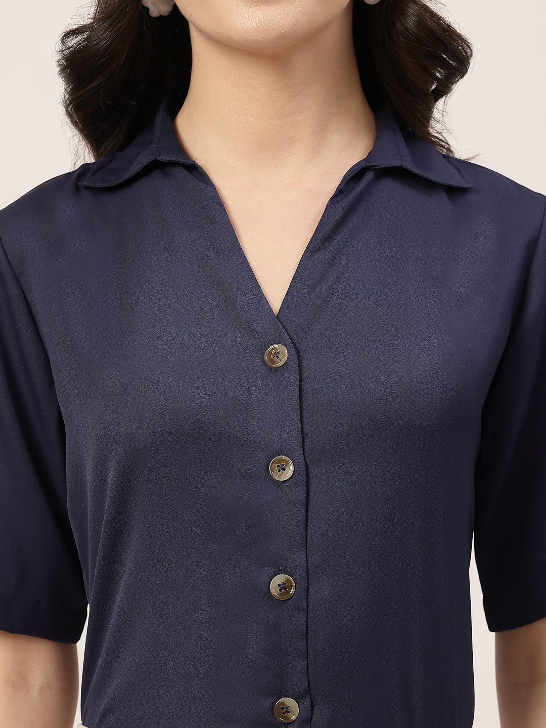 Style Quotient Women Navy Formal shirt