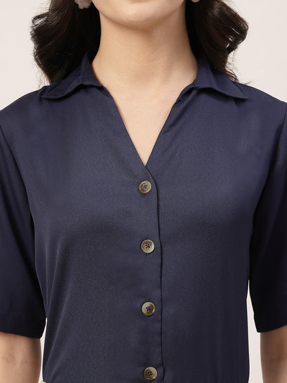 Style Quotient Women Navy Formal shirt