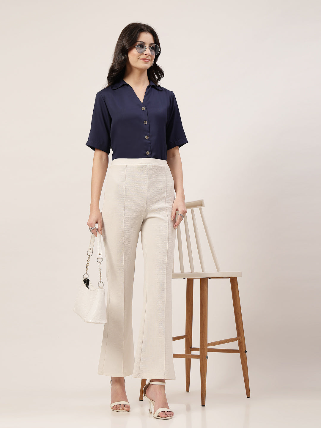 Style Quotient Women Navy Formal shirt