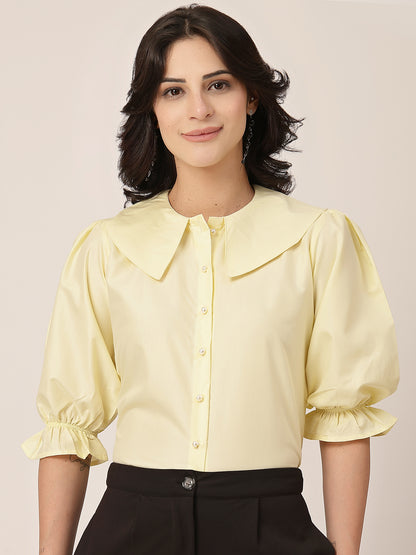 Style Quotient Women Yellow Shirt Style Top