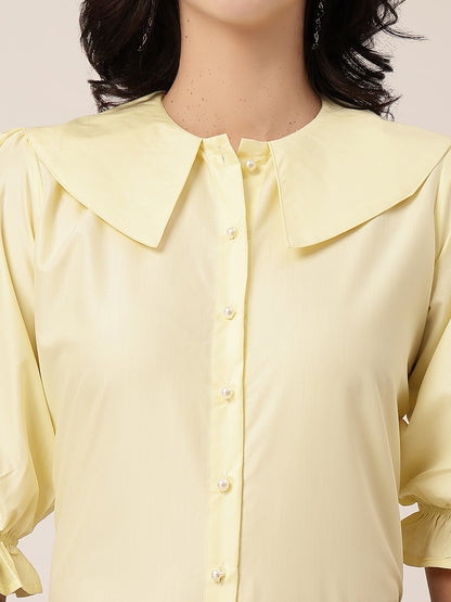 Style Quotient Women Yellow Shirt Style Top