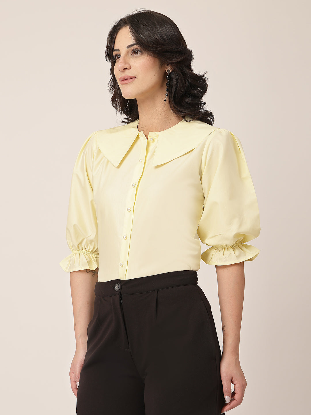 Style Quotient Women Yellow Shirt Style Top