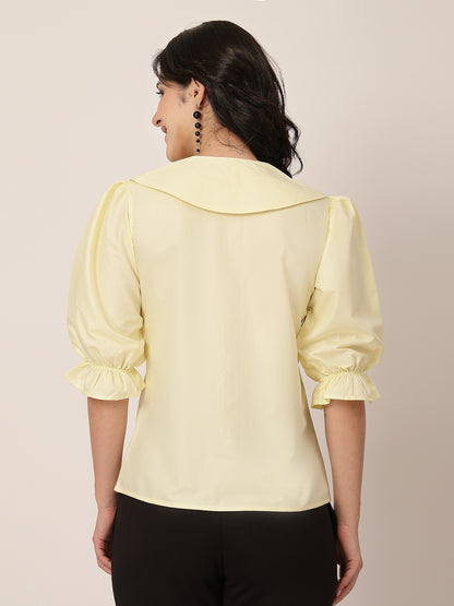 Style Quotient Women Yellow Shirt Style Top