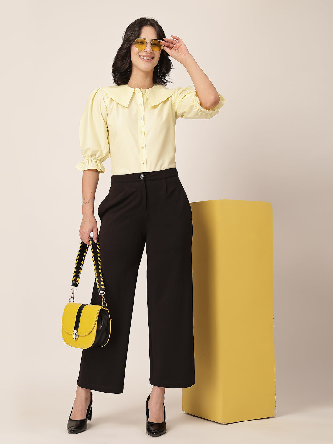 Style Quotient Women Yellow Shirt Style Top