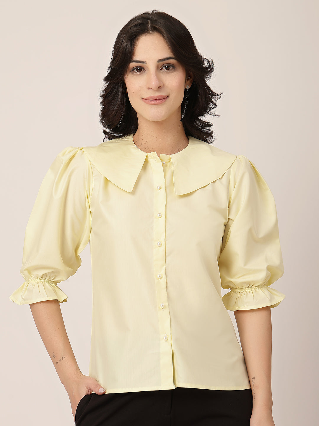 Style Quotient Women Yellow Shirt Style Top