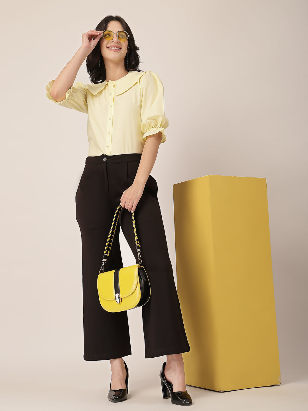 Style Quotient Women Yellow Shirt Style Top