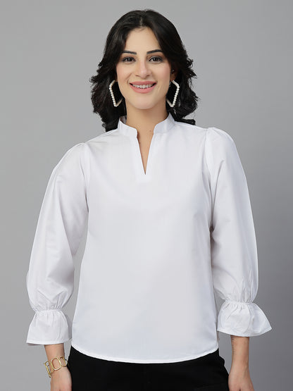 Style Quotient Women White Formal top