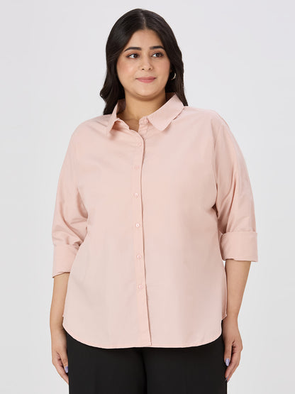 Style Quotient Women Nude Polycotton Formal Shirt