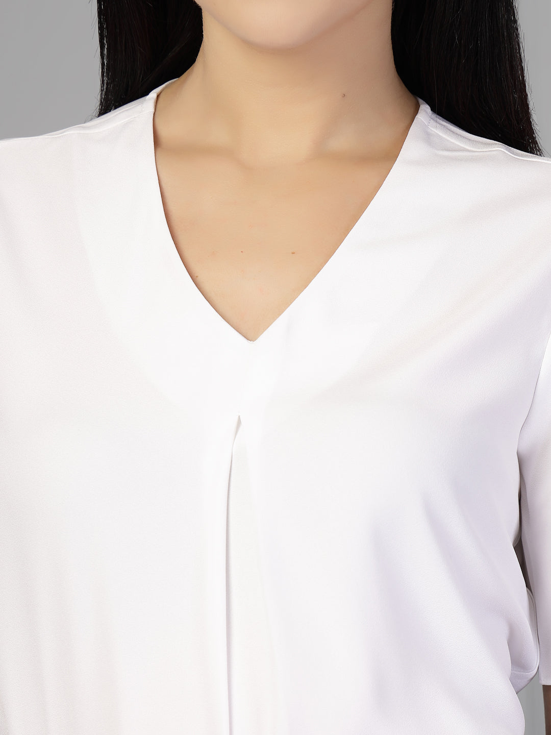 Style Quotient Women white polymoss top