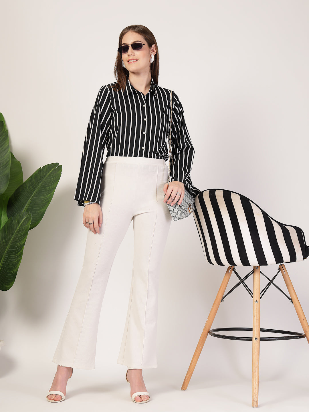 Style Quotient Women Black white shirt