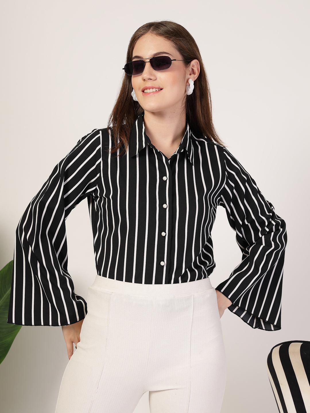 Style Quotient Women Black white shirt
