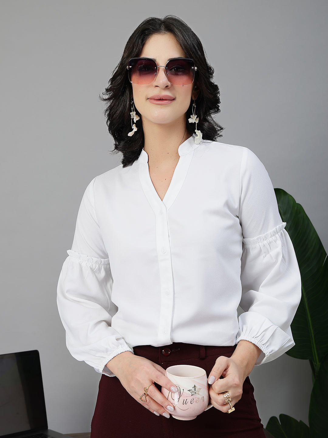 Style Quotient Women White shirt style top