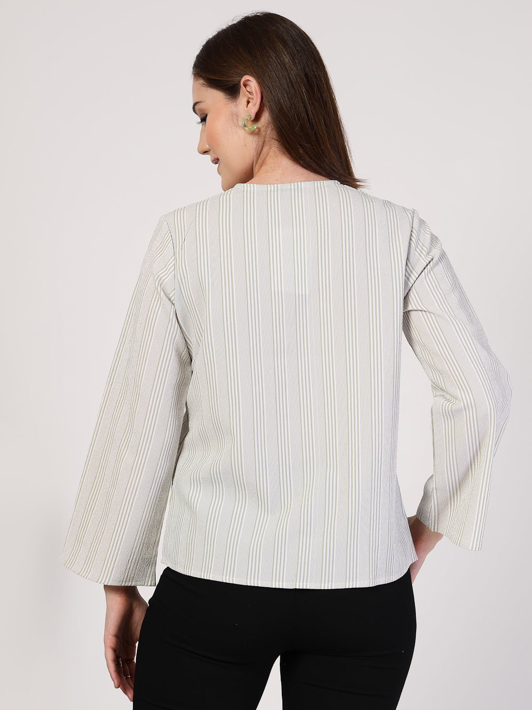 Style Quotient Women's top with V neck and bell sleeves