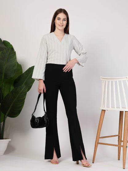 Style Quotient Women's top with V neck and bell sleeves