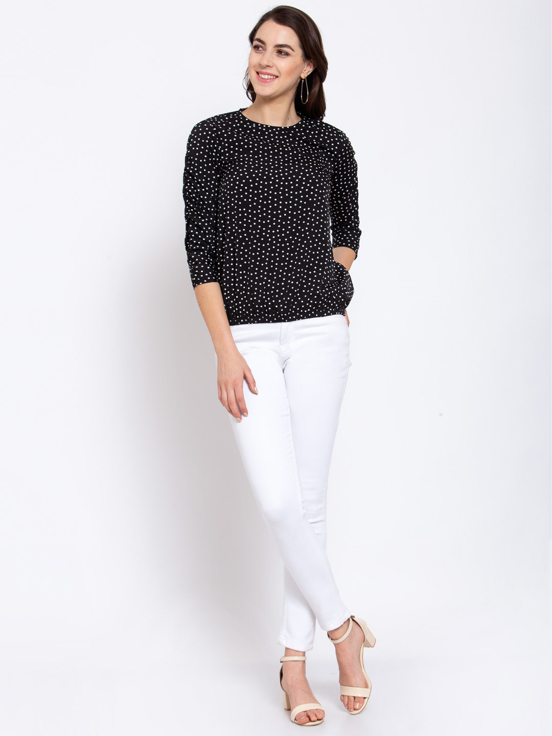 Style Quotient Women Black Crepe Regular Top