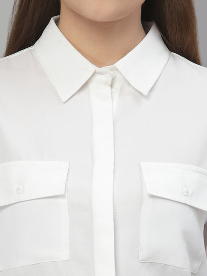 Style Quotient Women White Formal Shirt