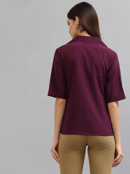 Style Quotient Women Purple Formal Shirt