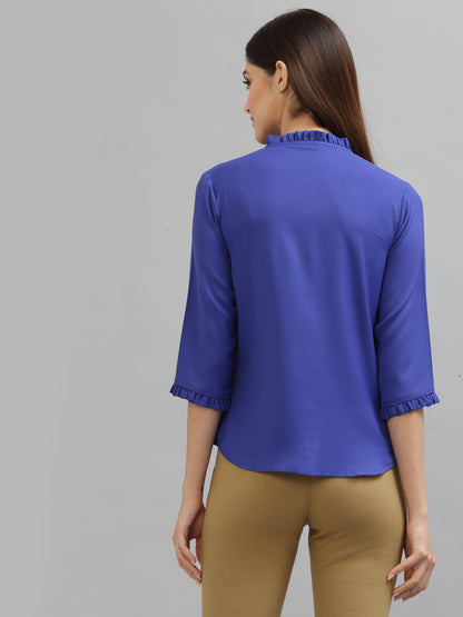 Style Quotient Women Blue Formal Shirt