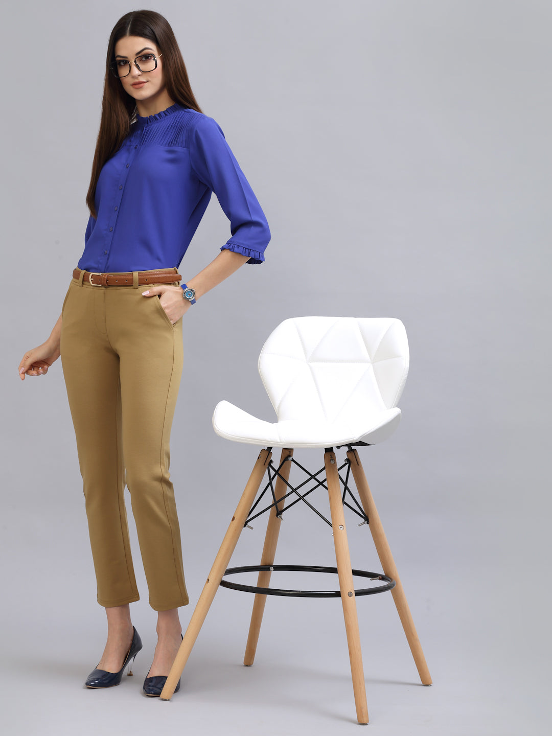 Style Quotient Women Blue Formal Shirt