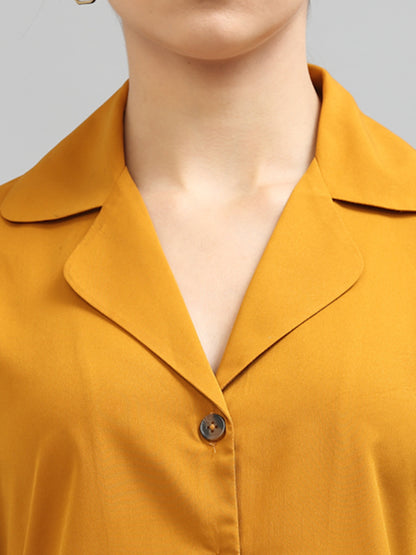 Style Quotient Women Mustard Formal Shirt