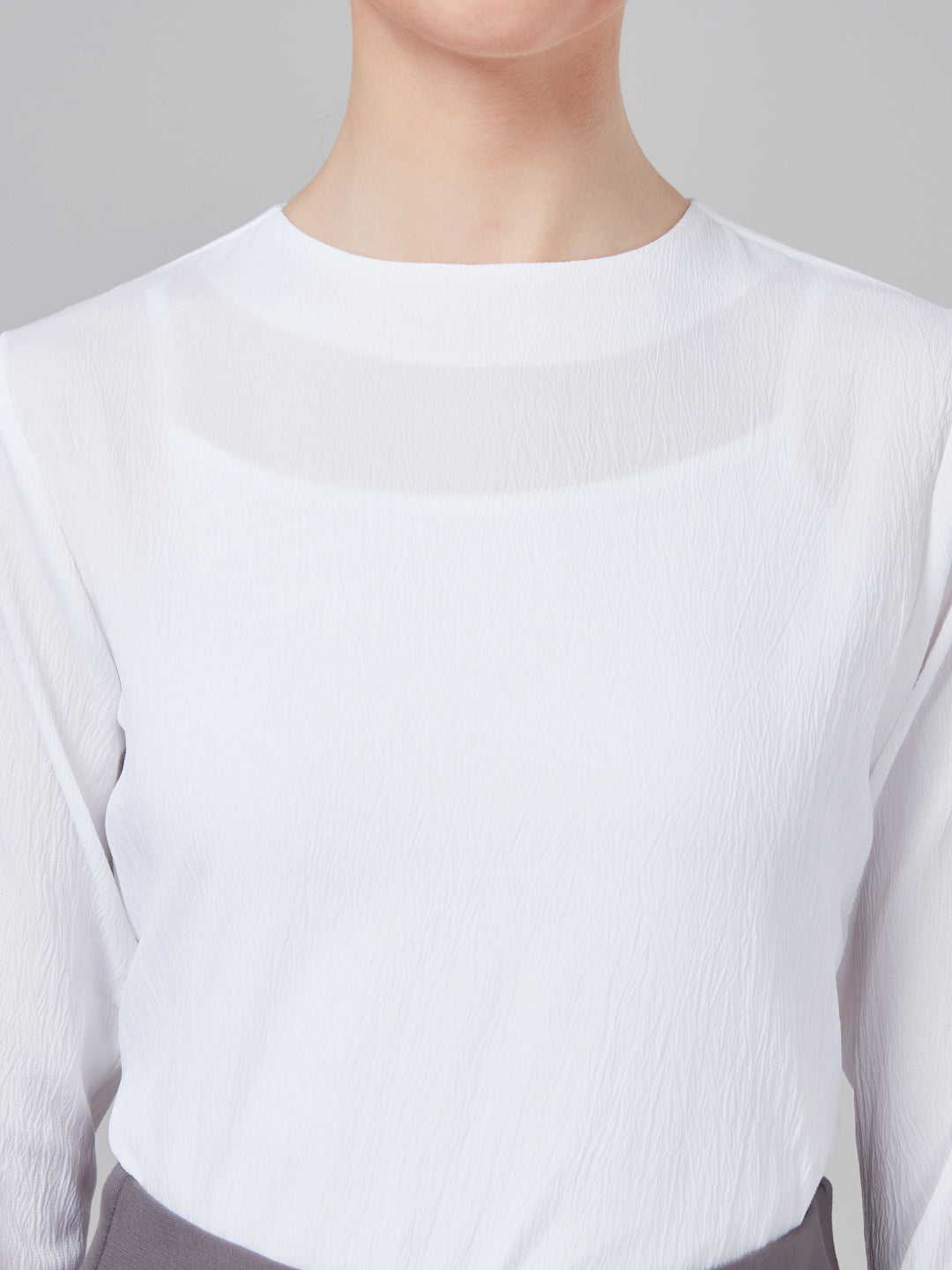 Style Quotient Women White Crepe Top